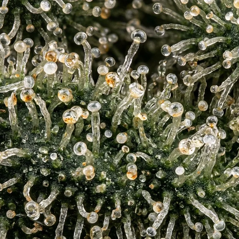 Makro der Trichome (Symbolbild)